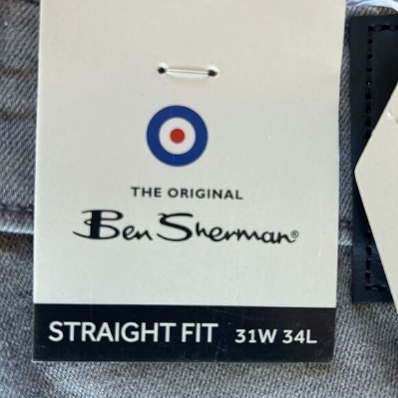 NEW Ben Sherman Mens Straight Fit Grey Jeans - Picture 4 of 9